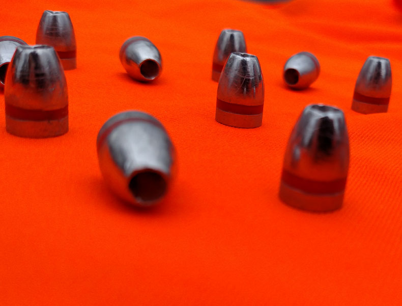 215gr Hollow Point 45 caliber cast lead bullets - Click Image to Close