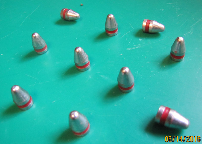 9mm 115gr LRN cast lead bullets Plain Base - Click Image to Close