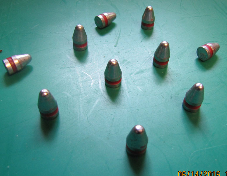 9mm 115gr LRN cast lead bullets Plain Base - Click Image to Close