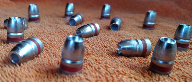 45 cal 255gr Hollow Point cast lead bullets w/crimp - Click Image to Close