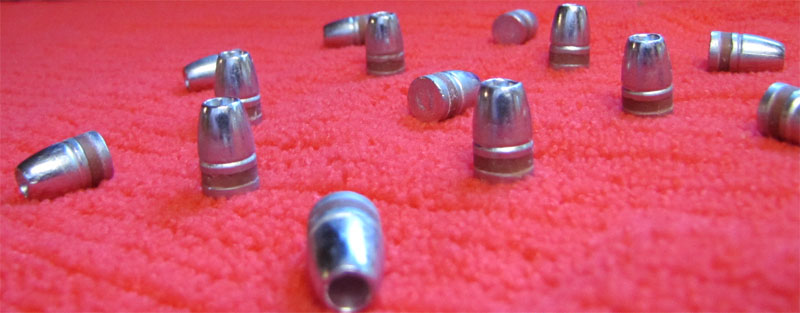 38 cal 130gr lead Hollow Point bullets w/ crimp