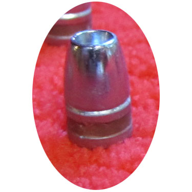 38 cal 130gr lead Hollow Point bullets w/ crimp - Click Image to Close