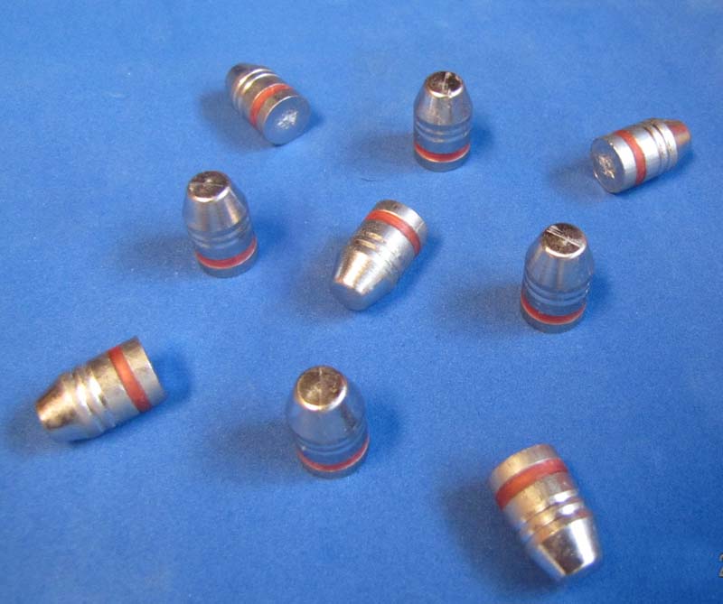 290gr flat Point lead bullets w/2 crimps