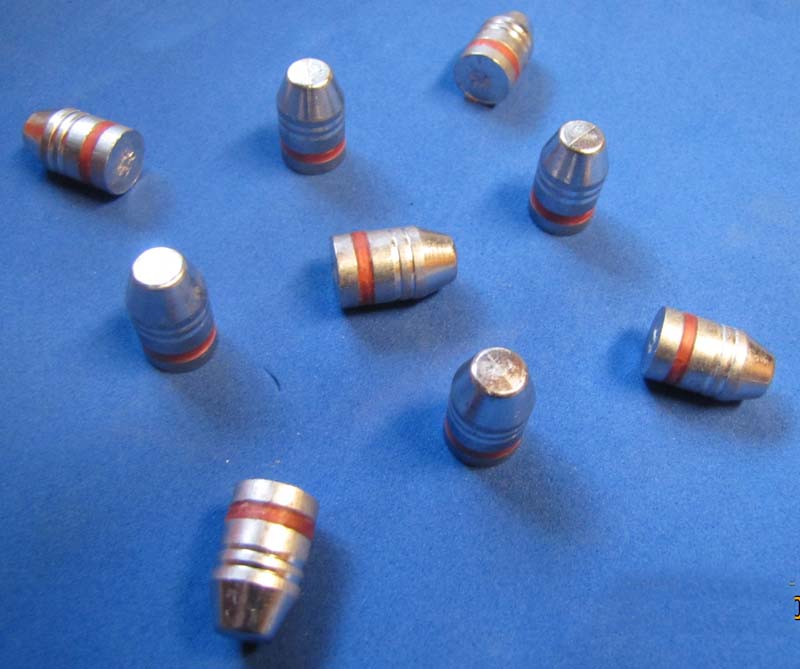 290gr flat Point lead bullets w/2 crimps