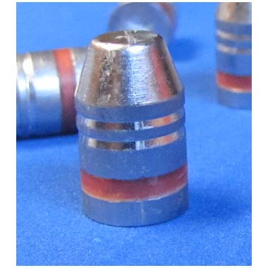 290gr flat Point lead bullets w/2 crimps - Click Image to Close