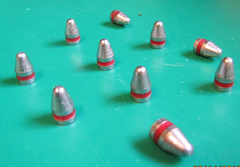 9mm 115gr LRN cast lead bullets Plain Base