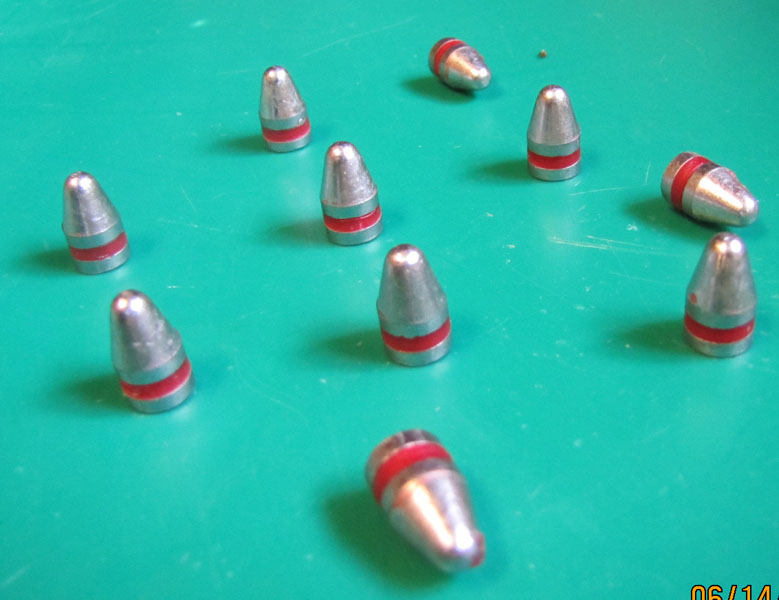 9mm 115gr LRN cast lead bullets Plain Base